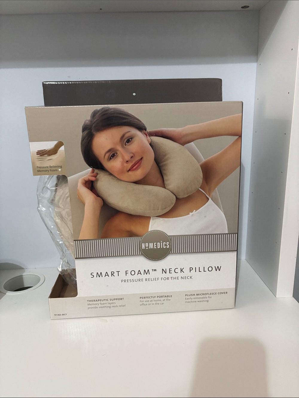 Homedics Smart Foam Neck Pillow - Light Beige